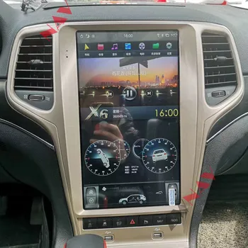 13.6 palcový Android 9 PX6 4+128GB Tesla S DSP Carplay Auto Multimediálny Prehrávač Na Jeep Grand Cherokee 2010 - 2019 GPS Navigácie