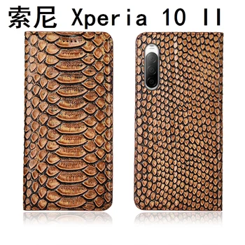 Prírodná koža mobilného telefónu prípadoch kreditnú kartu držiak pre Sony Xperia 10 II/Xperia 5 II/Xperia 1 II/Xperia 20 kryt telefónu