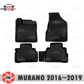 Podlahové rohože pre Nissan Murano 2016~2019 koberce protišmyková pu nečistoty ochranu interiéru vozidla styling príslušenstvo