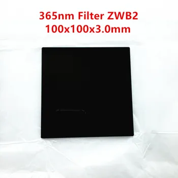 365nm UV-Pass Filter ZWB2 100*100*3.0 mm Viditeľné Svetlo Rez Čierne Sklo UG1 U-360 Ultrafialové Prenos