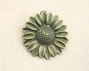 9pcs/veľa 37mm antické bronzové Slnečnice kúzlo Prívesky DIY šperky pre náramok, náhrdelník náušnice