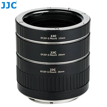 JJC 12 mm/20 mm/36 mm Automatické Predĺženie Trubice S bajonetu&Zadný kryt Objektívu Pre Canon EF/EF-S Mount Hodí Makro Fotografovanie Fotoaparát