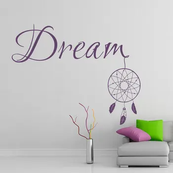 Citácie Dreamcatcher Stenu Odtlačkový Vymeniteľné Samolepky pre Obývacia Izba Domova Spálňa Zdobia Dream Catcher nástenné Maľby S-566