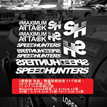 Auto Styling Vinylové Nálepky Auto Zadné Predné Sklo Sklo Okna Chvost Obtlačky pre SH Japonský Speedhunters Potrebujú Rýchlosť