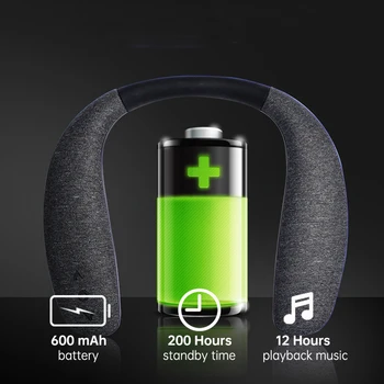Neckband Bluetooth Reproduktory 12H hudby Bezdrôtový Prenosný Reproduktor Pravda, 3D Stereo Zvuk Prenosné Osobné Reproduktory s mikrofónom