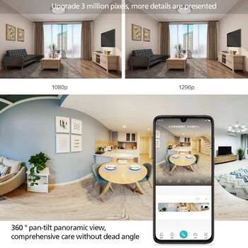 2020 Pôvodný Xiao Mijia 360 Uhol Smart IP Kamera PTZ Pro Bránou a Dual frekvenciu 5 ghz Wifi mi Domov Kit Security Monitor