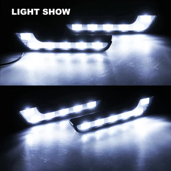 Nlpearl 2x 12V Super Svetlé DRL LED Svetlá pre Denné svietenie pre Automobily Auto Vodotesný LED svietenie Hmlové Svetlá Auta Styling