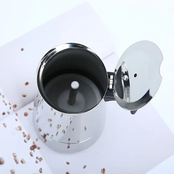Top Z Nehrdzavejúcej Ocele Moka Latte Espresso Prenosný Kávovar Varnou Doskou Filter Hrnce Percolator Mocha Cafetera Expreso