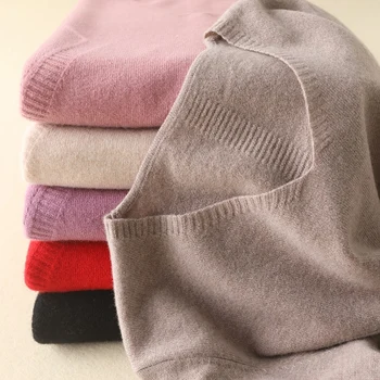 ženy svetre a pulóvre 2019 jeseň nový príchod High-kvalitné ženy cashmere sveter pletené jumper dámy hore