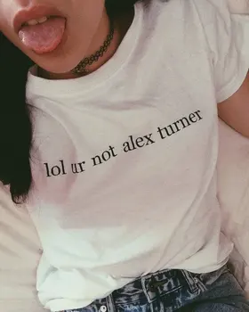 Skuggnas lol ur nie Alex Turner Mäkké Tumblr tričko Biele alebo Čierne Krátke Rukáv Tumblr Fashion tričko Vysokej kvality Bežné Topy