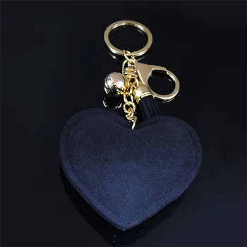 Láska Srdce Crystal Taška na Príslušenstvo Strapec prívesok na Ženy Mixcolor Rose Gold Color Keyrings Šperky llaveros para mujer KXS01