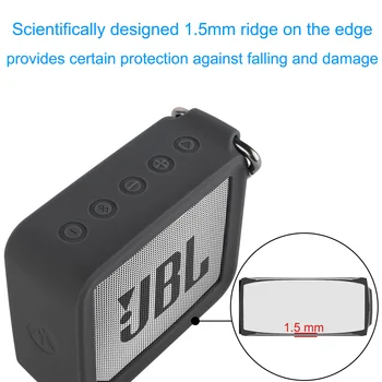 Nové Prenosné Silikónové puzdro Ochranné Cestovné puzdro Mäkké Silica Gel odkladacie Puzdro Audio Prípade JBLGO2 GO2 Bluetooth Reproduktory