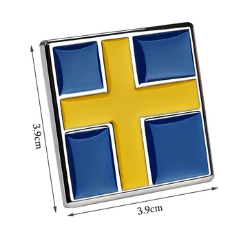 Auto Bočné Dvere, Blatník Kufor Kovový 3D Nálepka Odtlačkový švédskej Vlajky Znak pre Volvo S80 S90 C30 C70 XC40 Auto Dekoratívne Dodávky