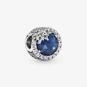 Autentické 925 Sterling Silver pan Charms Klasická Horúca Modré Korálky Fit Ženy Náramok & Náhrdelník DIY Šperky, Darčeky
