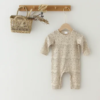 Novorodenca Unisex Romper Dot Vzor Telo Baby Bavlna Jar Leto Kombinézu pre Detské Pyžamo Jumpsuit Oblečenie Neformálne Oblečenie