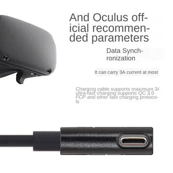 Pre Oculus Prepojenie USB - C Para VR Quest/2 Typ - C 3.1 Dátový Kábel, Koleno Nastaviteľné 3m5m8m8m