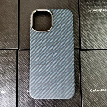 Modrý Matný Ultra-Light Reálne Uhlíkových Vlákien puzdro Pre iPhone12 Mini puzdro Pre iPhone 12 Pro Max Objektív Ochrana