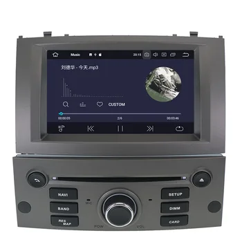 Android 9.0 autorádia Prehrávač Multimediálnych Stereo Peugeot 407 2004 2005 Rok 2010, Auto Audio, DVD Video, GPS, WIFI, BLuetooth, Navigácia