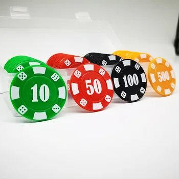 100 KS 37mm plastové pokerové žetóny nastavuje v poli digitálny čip mahjong Poker žetóny mince čipovú kartu Texas Hold ' em Poker