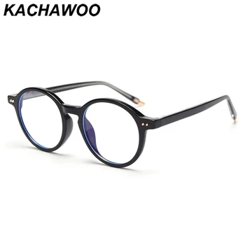 Kachawoo žien okrúhle okuliare, optické TR90 čierna sivá retro lupa 