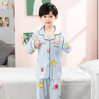 Deti Pyžamo Nastaviť Jeseň Zima Dievčatá Chlapci Sleepwear Odev Dojčenské Oblečenie Roztomilý Kreslený Pajama Sady Bavlna detské Pyžamá
