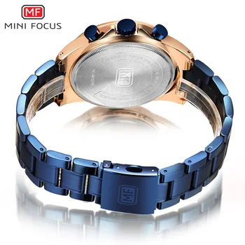 MINIFOCUS Muži Hodinky, Luxusné Značky Nehrdzavejúcej Ocele Módne pánske Náramkové hodinky Quartz Hodinky Pánske Nepremokavé Relogio Masculino Modrá