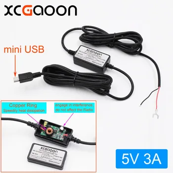 XCGaoon 10 kus Rovno mini USB Nabíjačka do Auta DC Converter Modul 12V 24V 5V 3A Kvality Ochrany Nízkeho Napätia Dĺžke 3,1 m