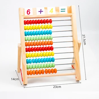 Matematika Hračka Montessori Učebné Pomôcky, Drevené Aritmetický Počítadlo Výpočet Snímkov Computing Modul Digitálne Kognitívne Hračky Darček