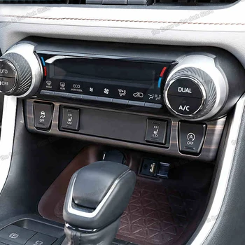 Lsrtw2017 pre Toyota RAV4 2019 2020 Xa50 auto esp sídlo tepla tlačidlo rám cruiser tlačidlo trim uhlíkových vlákien abs dekorácie auto