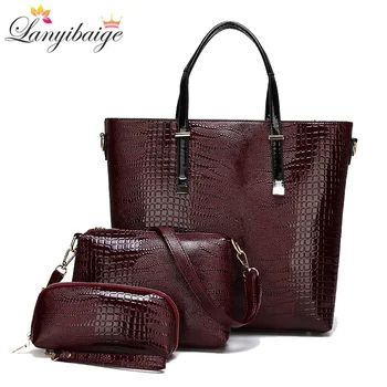 Luxusné kabelky ženy tašky designer 3-dielna vysoko kvalitná koža crossbody tašky pre ženy značky vintage dámy ramenní taška