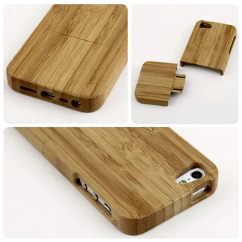 1pcs Bambusu Pevného Späť puzdro Chránič pre iPhone 5 5S Drevo Farba Veľkoobchod