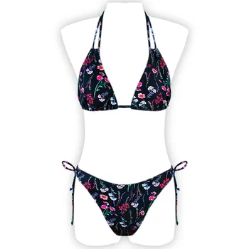 Plavky Ženy Sexy Plavky Bikiny 2020 Nové Push Up Bikini Set Plavky Ženy Tlač Na Kvetinový Pláž Nosiť Obväz Lete Bather