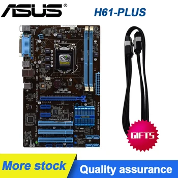 ASUS Ploche Dosky H61-PLUS dosky LGA 1155 DDR3 Doske 16GB H61 PC základné Dosky Nastaviť