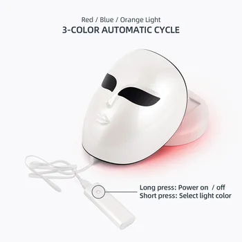 1200Pcs Korálky LED Pleťová Maska 3 Farby Svetla Fotón Terapia Tváre Starostlivosť o Pleť Proti Vráskam Zubov SPA Beauty Zariadenia