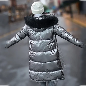 Plus ženy veľkosti X-dlhá bunda dámy parkas pevné bežné kabát s kapucňou kožušiny golier svieti 2020 zimné hrubé outwear kobieta kurtka