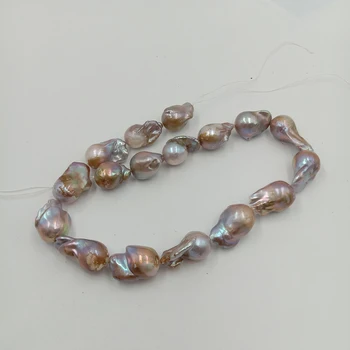 Pearl korálky, Prírody sladkovodné voľné pearl s barokovými tvar, VEĽKÁ, FIALOVÁ BAROKOVÝ tvar perly .13-22 mm,pekné farby prírody