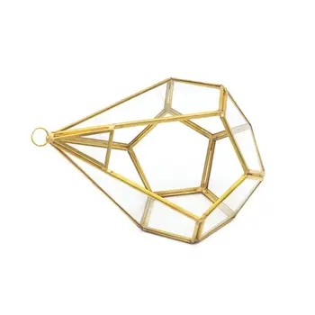 Závesné Sklenené Terárium Moderné Umelecké Stenu Slzy Tvar Diamantu Geometrické Polyhedron Vzduchu Rastlín Držiteľ Stôl Kvetináč urob si sám