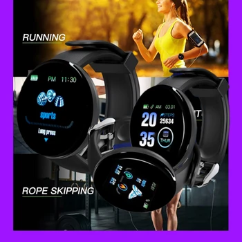 Reloj D18 Smart Hodinky Muži Ženy Krvný Tlak Smartwatch 2020 Sport Tracker Krokomer Smart Hodinky Android IOS zeblaze gts