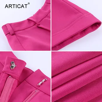 Articat Módne Vysoký Pás Svetlice Šortky Ženy Pevné Skladaný Príležitostné Voľné Šortky Jednoduchý Štýl Streetwear 2020 Letné Oblečenie