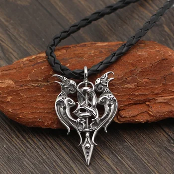 Muži 316L Nerezovej ocele viking odin je raven amulet v thor ' s hammer náhrdelník s príveskom