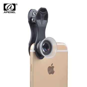 Apexel Fotoaparát Telefónu Makro Objektív, 12-24X Super Makro Objektív pre iPhone Xiao Samsung galaxy Univerzálny 2 v 1 Klip Mobile Objektív