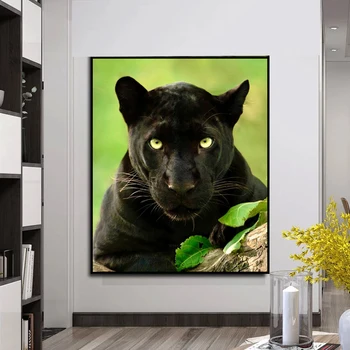 Zviera Umenie Black Panther Maľba na Plátne, obrazov na Stenu pre Obývacia Izba, Spálňa Wall Art Plagáty Vytlačí Cuadros Domova