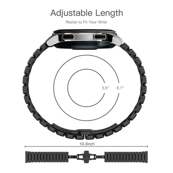 20/22 mm Sledovať Popruh pre Huawei sledovať GT2 46 MM smart watchband Pre GT 42mm nehrdzavejúcej ocele motýľ pracky Slučky Hodinky remienok