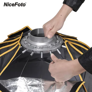 Nicefoto 35.4 CM/90 CM Rýchle Nastavenie Hlboké Parabolic Softbox S Bowens Mount zábleskové Svetlo pre Svadobný Portrét Produkt