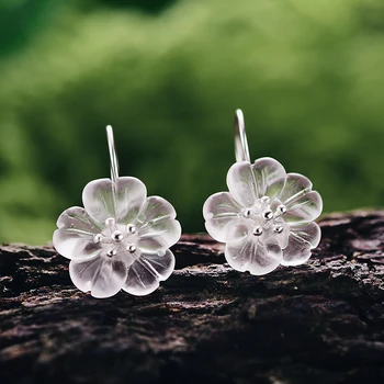 Lotus Zábava Reálne 925 Sterling Silver Ručne vyrábané Prírodné Dizajnér Jemné Šperky kvety v Daždi Módne Šperky Set pre Ženy