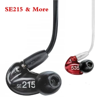 Na Sklade!!! SE215 Slúchadlá Hi-fi stereo Šumu 3,5 MM SE 215 V uchu Slúchadlá Detchable headset s Box VS SE535
