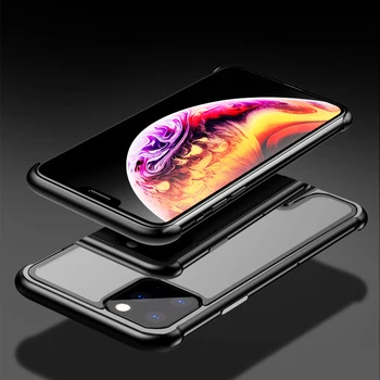 NOHON Nové Push-pull Telefón puzdro Pre iPhone 11 Pro Max XS XR X 7 8 Plus Tvrdeného Skla Kovový Rám Telefónu Prípadoch Späť Shell