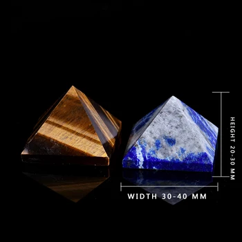 1 ks Prirodzené Tigrie Oko Pyramid Rán Crystal Prírodného Kameňa Minerálne Cyanite Darček Domov Feng Shui Dekorácie, Doprava Zdarma