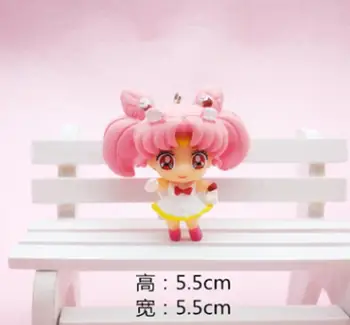 Japonsko, Anime Sailor Moon Figúrka Tsukino Usagi PVC Akcie Obrázok Zberateľskú Model Bábiky 6 CM Anime sailormoon Brinquedos