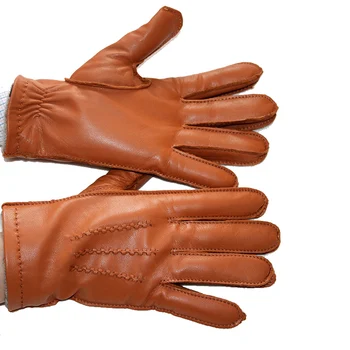 Kožené rukavice pánske nové goatskin rukavice vonkajšie švy vlny podšívka jeseň a v zime sa veľkej veľkosti teplé vodičské rukavice